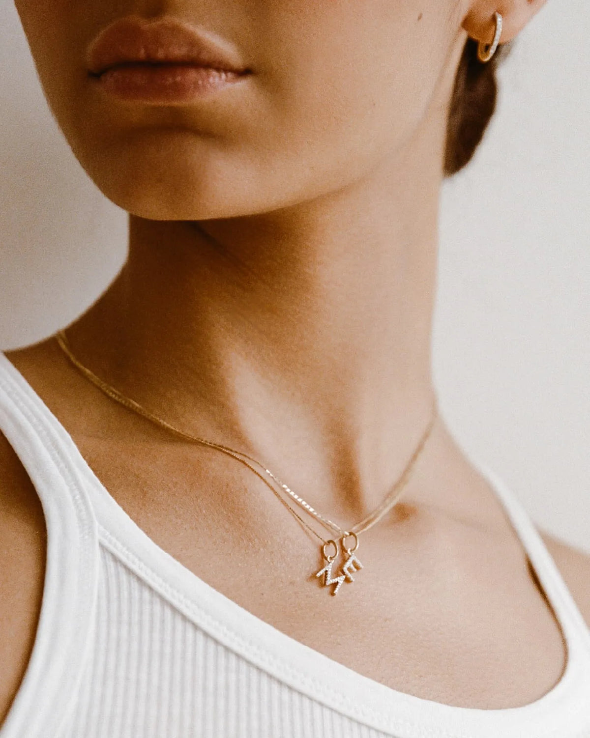 Lab-Grown Diamond Letter Charm