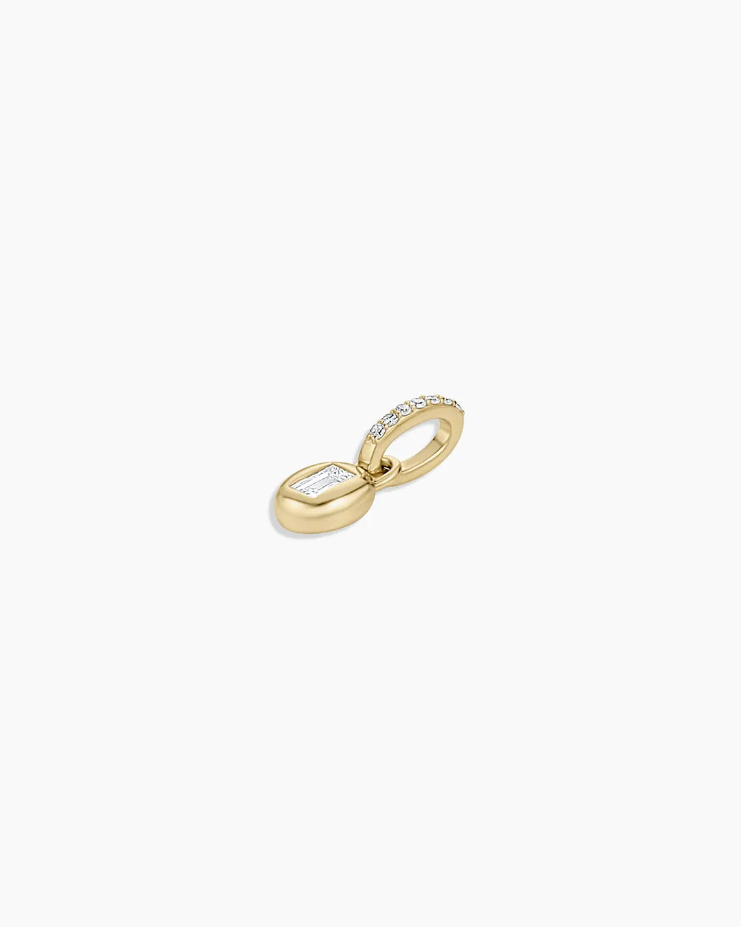 Lab Grown Diamond Petite Oval Charm in 14K Gold