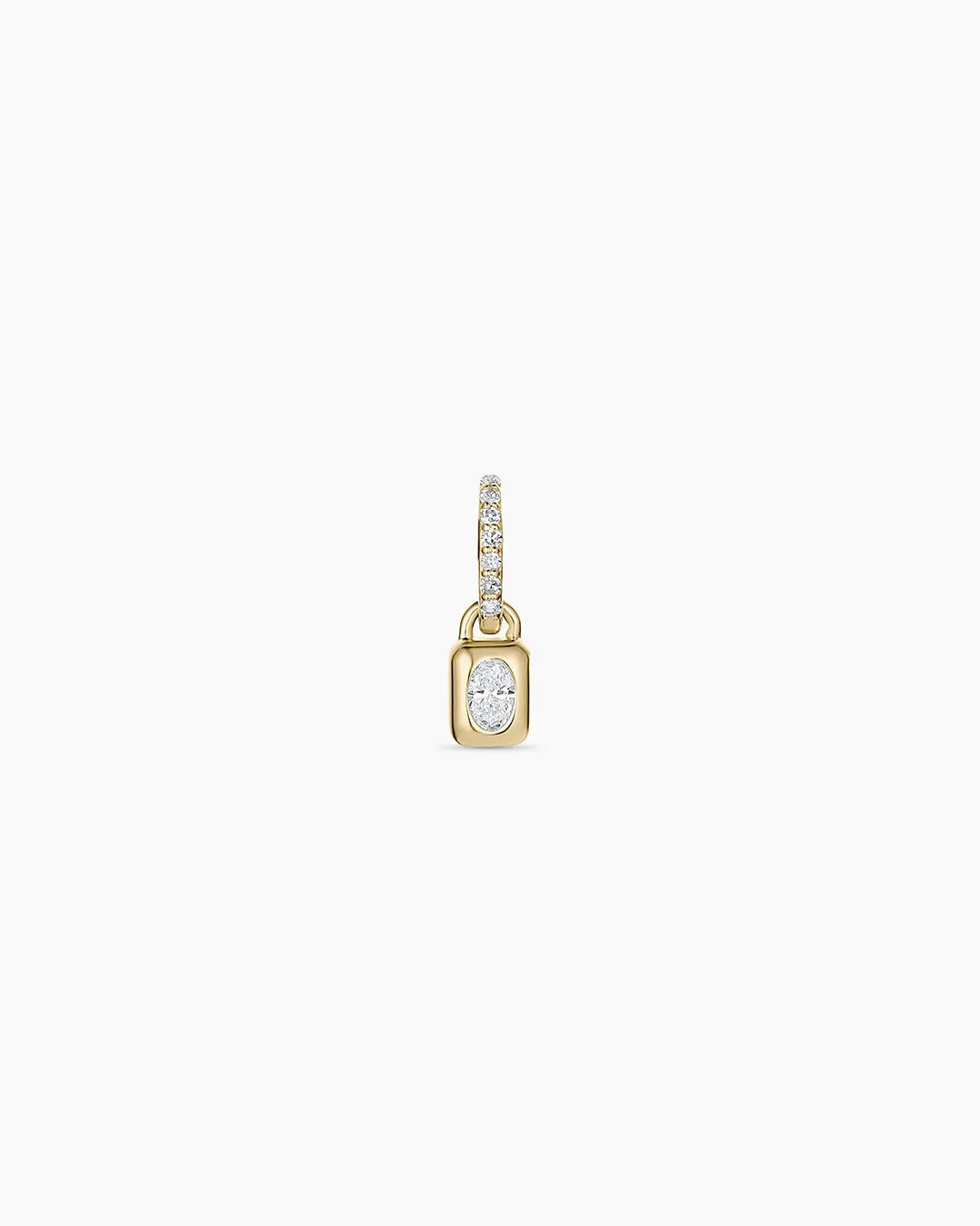 Lab Grown Diamond Petite Tag Charm in 14K Solid Gold