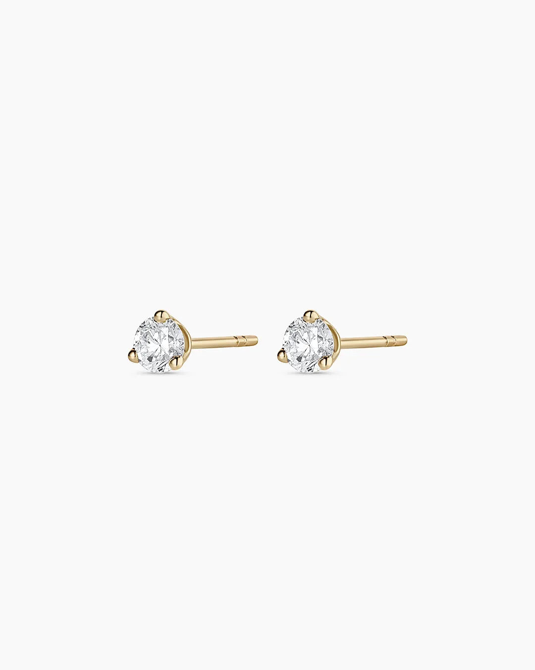 Lab Grown Diamond Solitaire Studs in 14K Gold