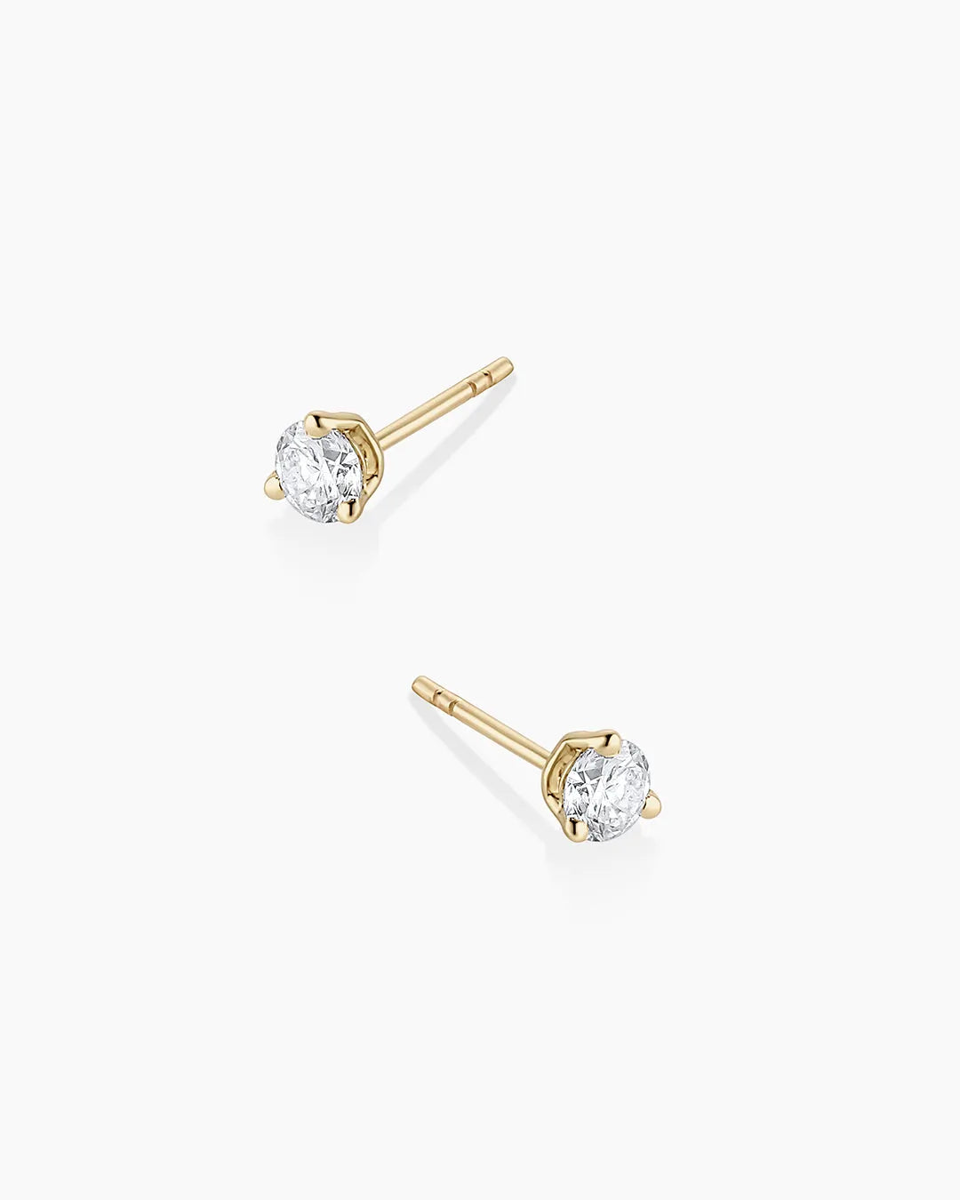 Lab Grown Diamond Solitaire Studs in 14K Gold