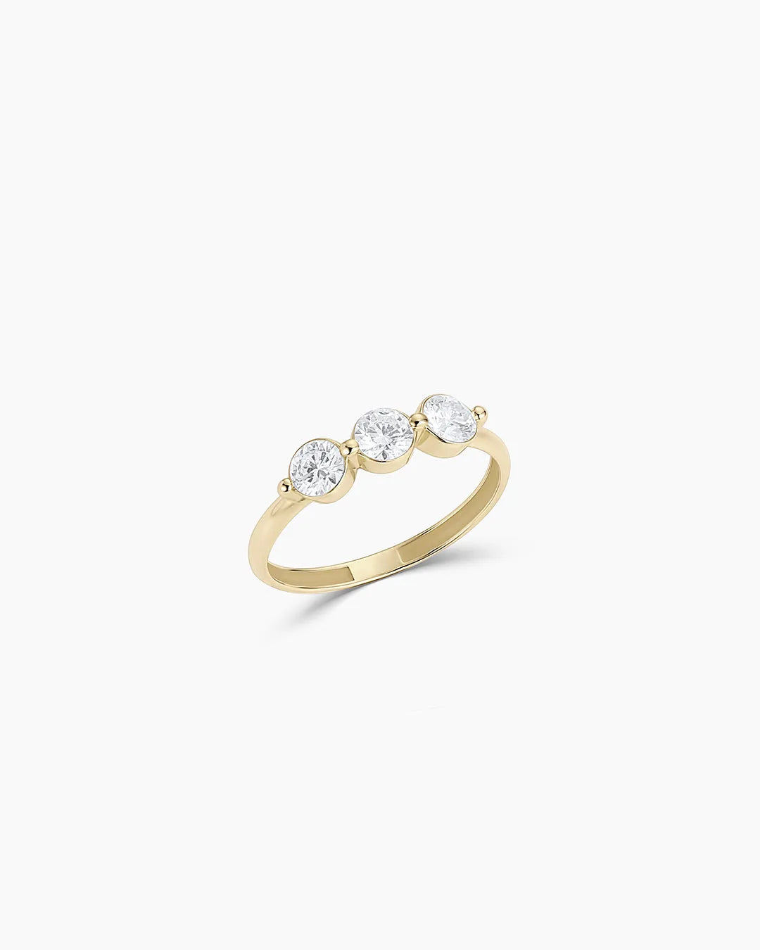 Lab Grown Diamond Trio Ring in 14K Gold