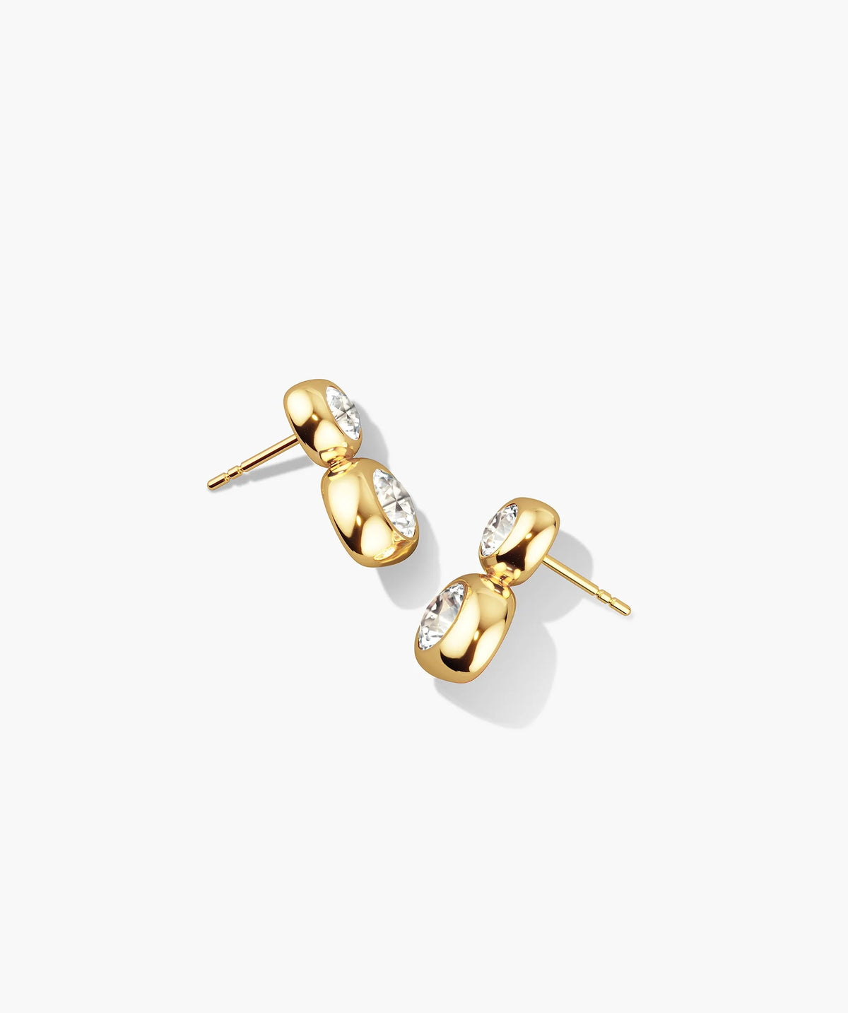 Lab Grown Sapphire Drop Stud Earrings