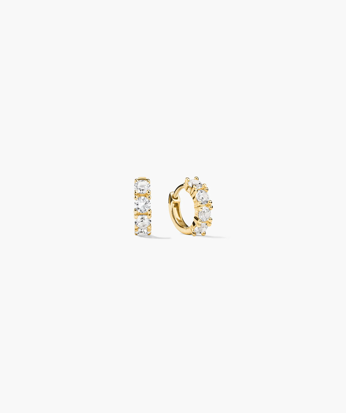 Lab Grown Sapphire Huggie Hoop Earrings