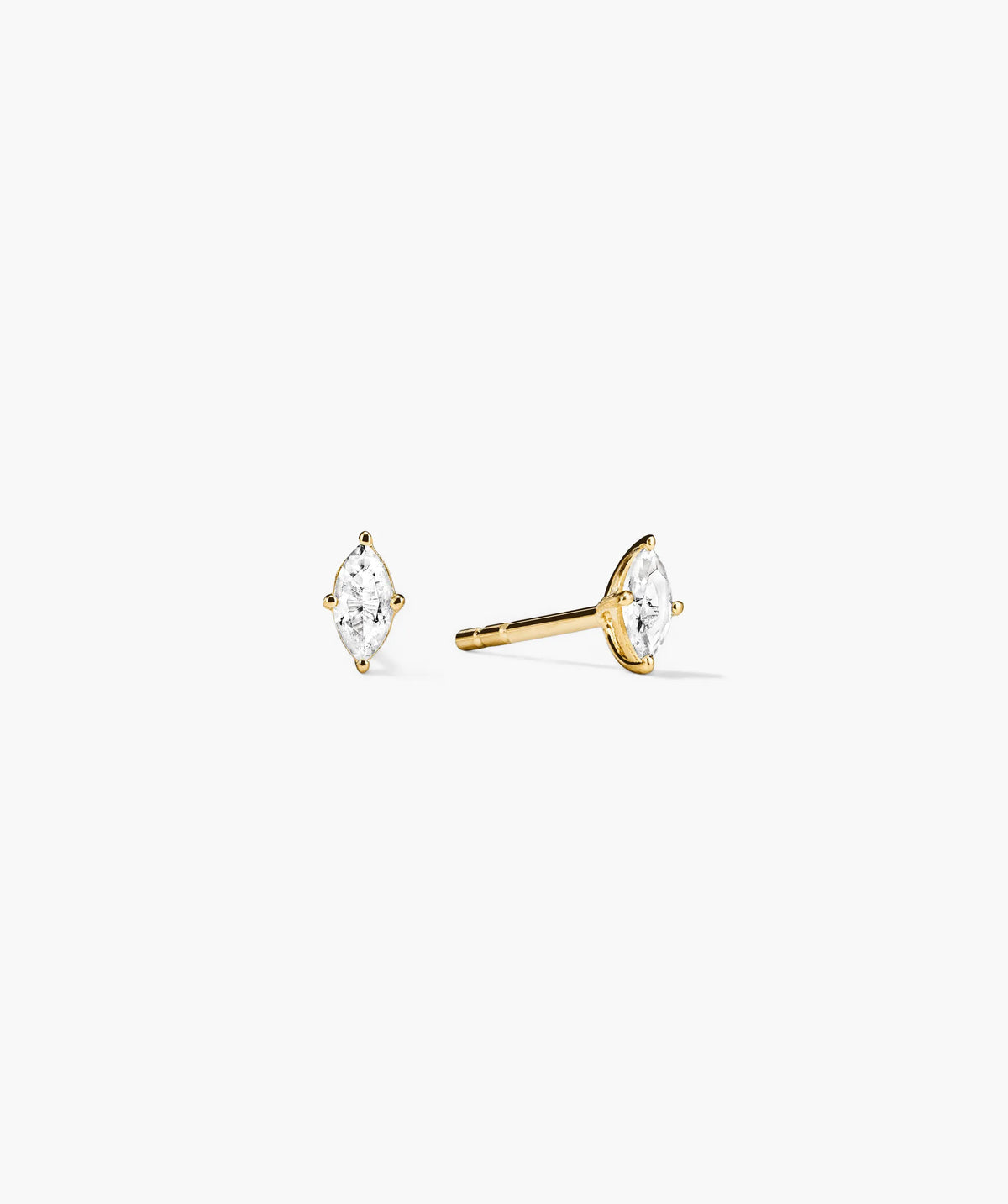 Lab Grown Sapphire Marquise Cut Stud Earrings