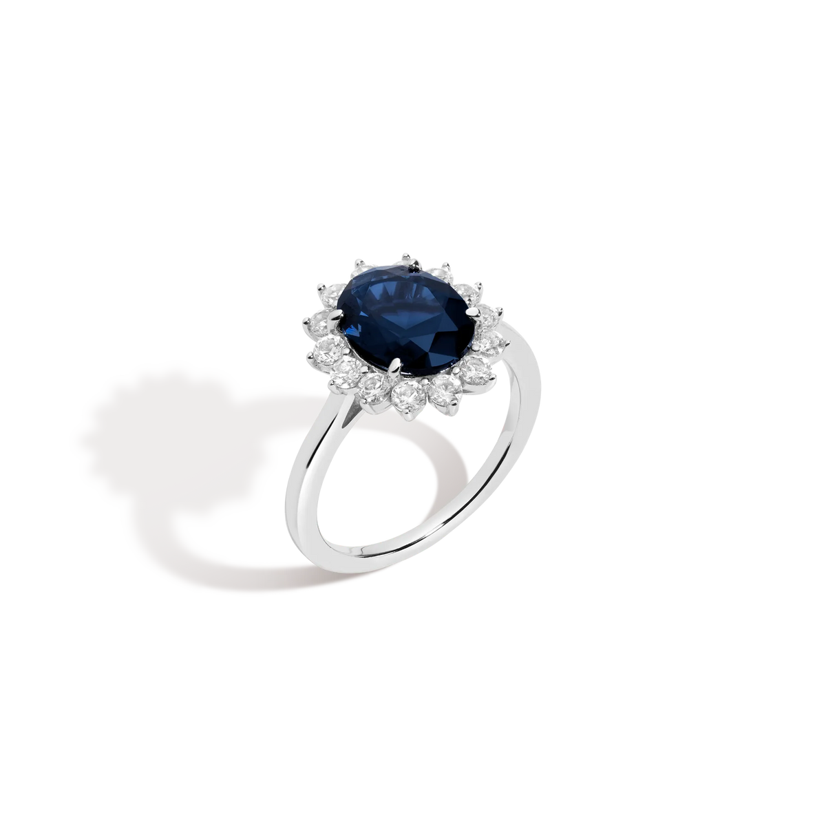 Lab Grown White Sapphire Diana Ring