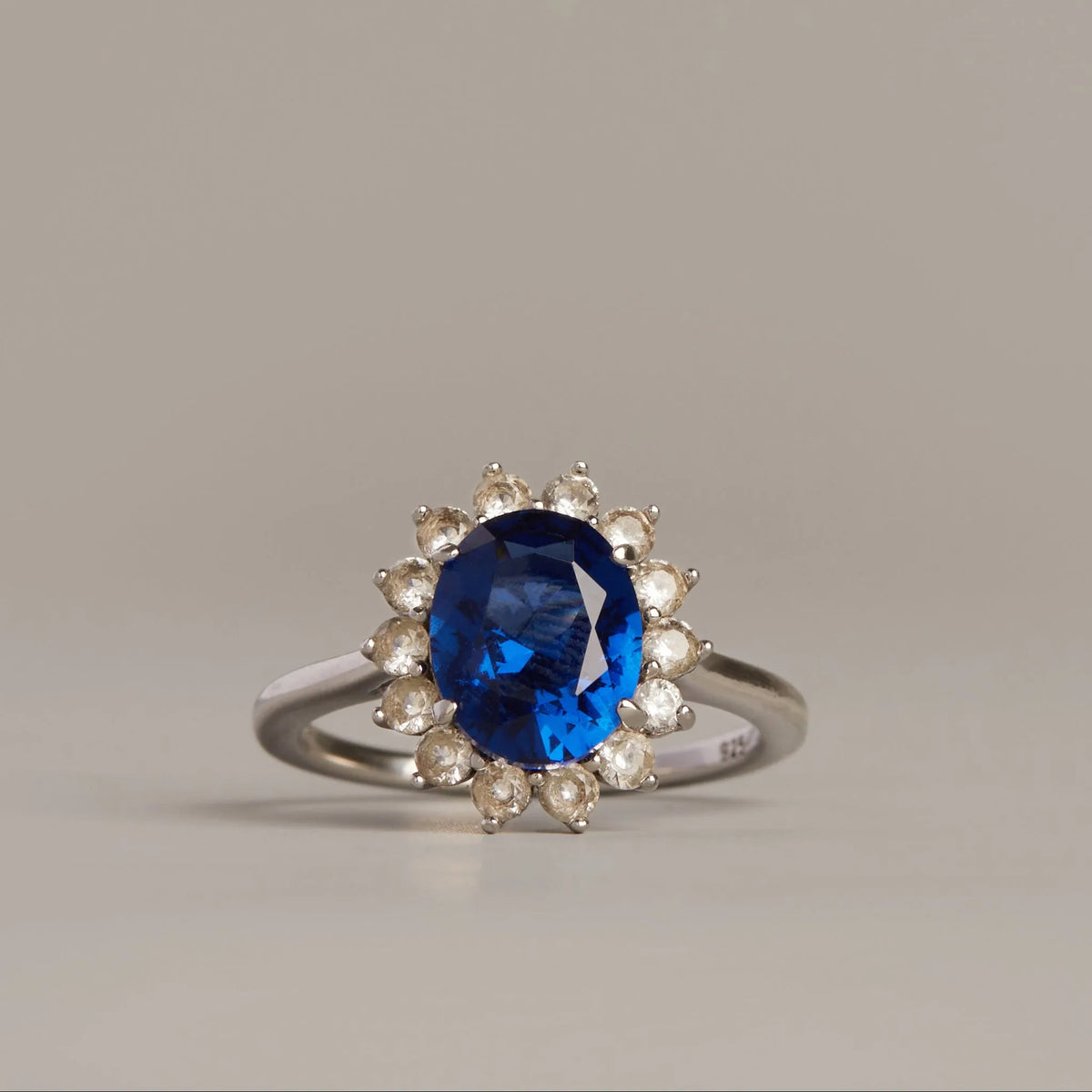 Lab Grown White Sapphire Diana Ring