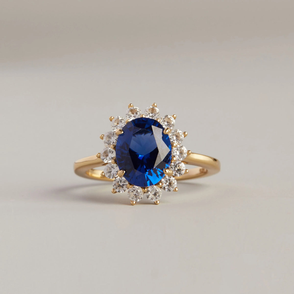 Lab Grown White Sapphire Diana Ring