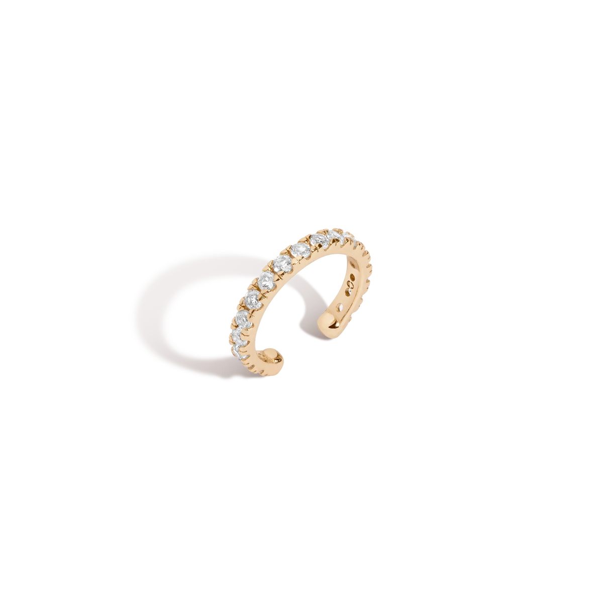 Lab Grown White Sapphire Ear Cuff