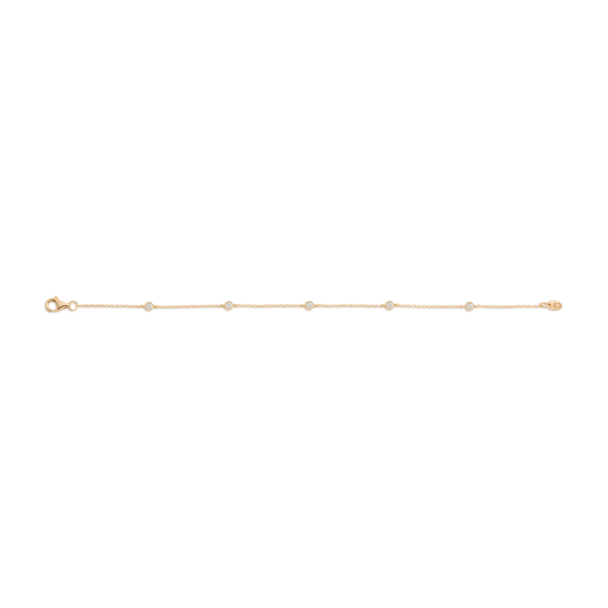 Lab Grown White Sapphire Station Bracelet