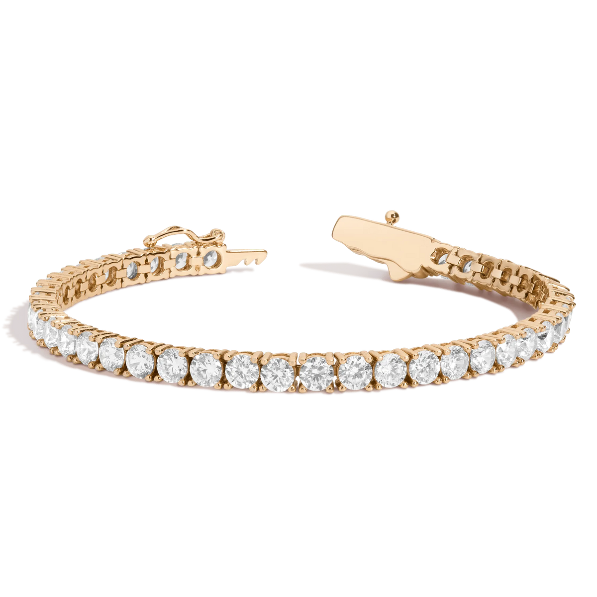 Lab Grown White Sapphire Tennis Bracelet