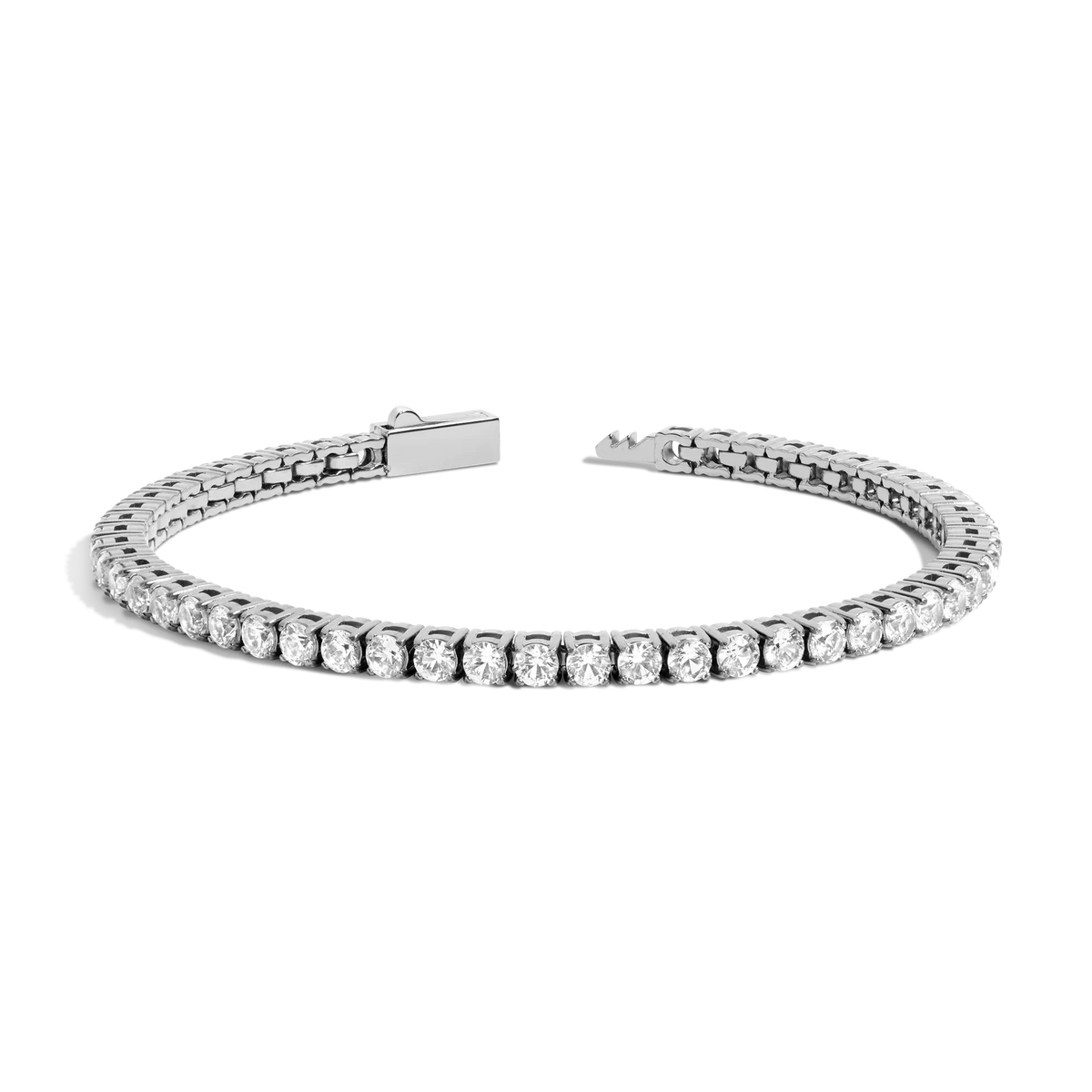 Lab Grown White Sapphire Tennis Bracelet