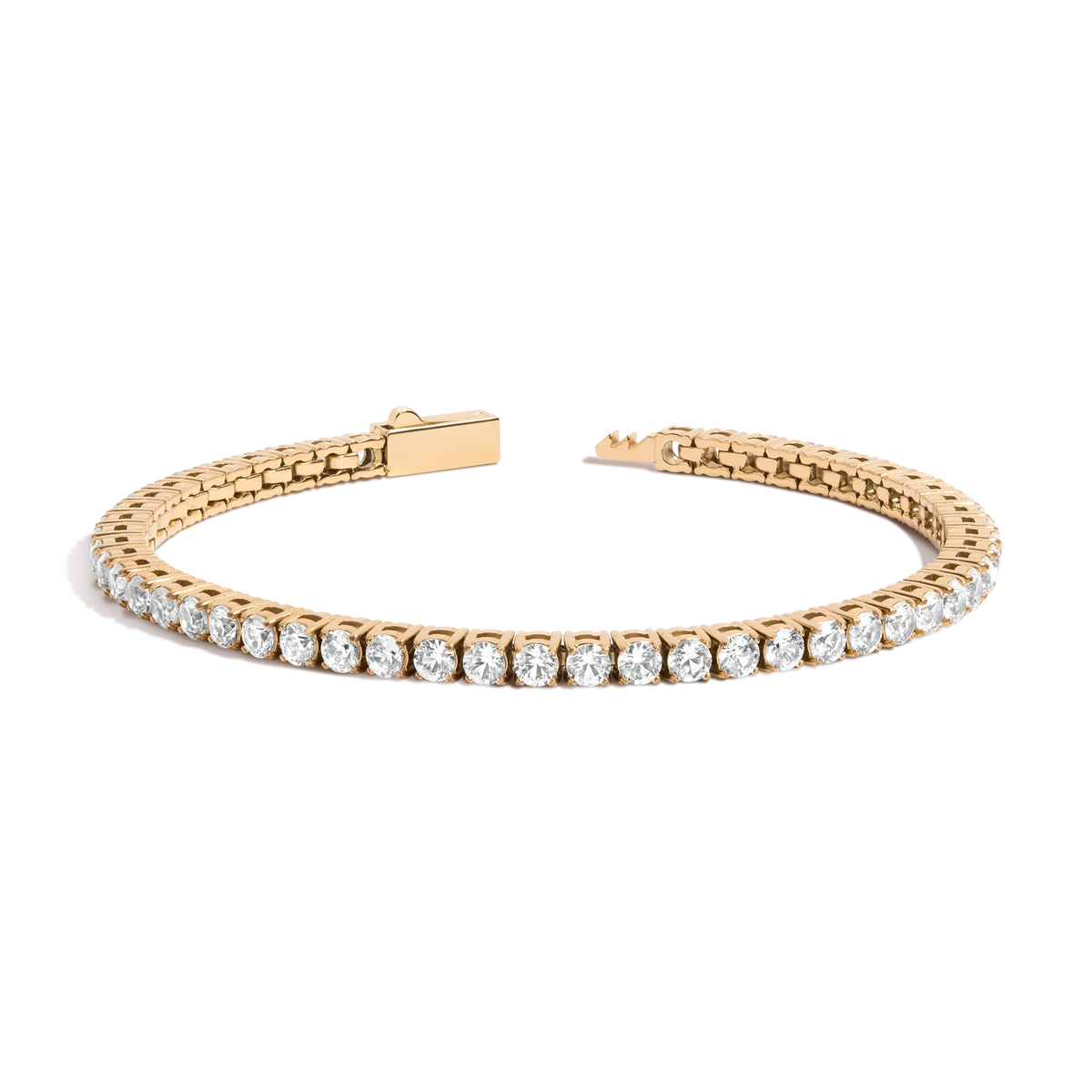 Lab Grown White Sapphire Tennis Bracelet
