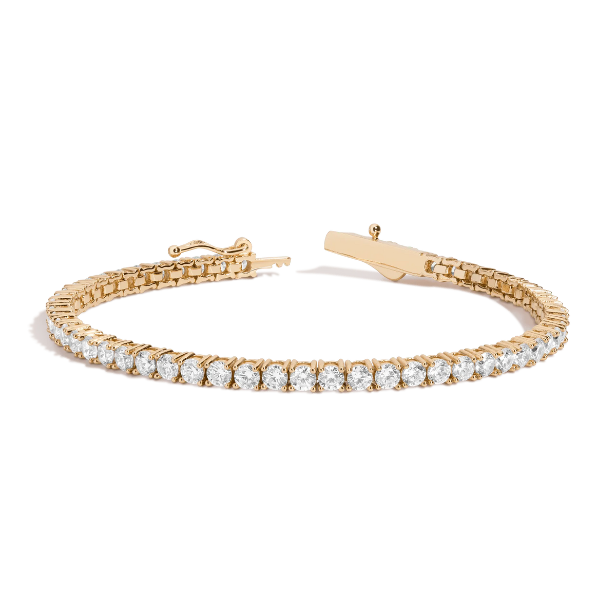 Lab Grown White Sapphire Tennis Bracelet