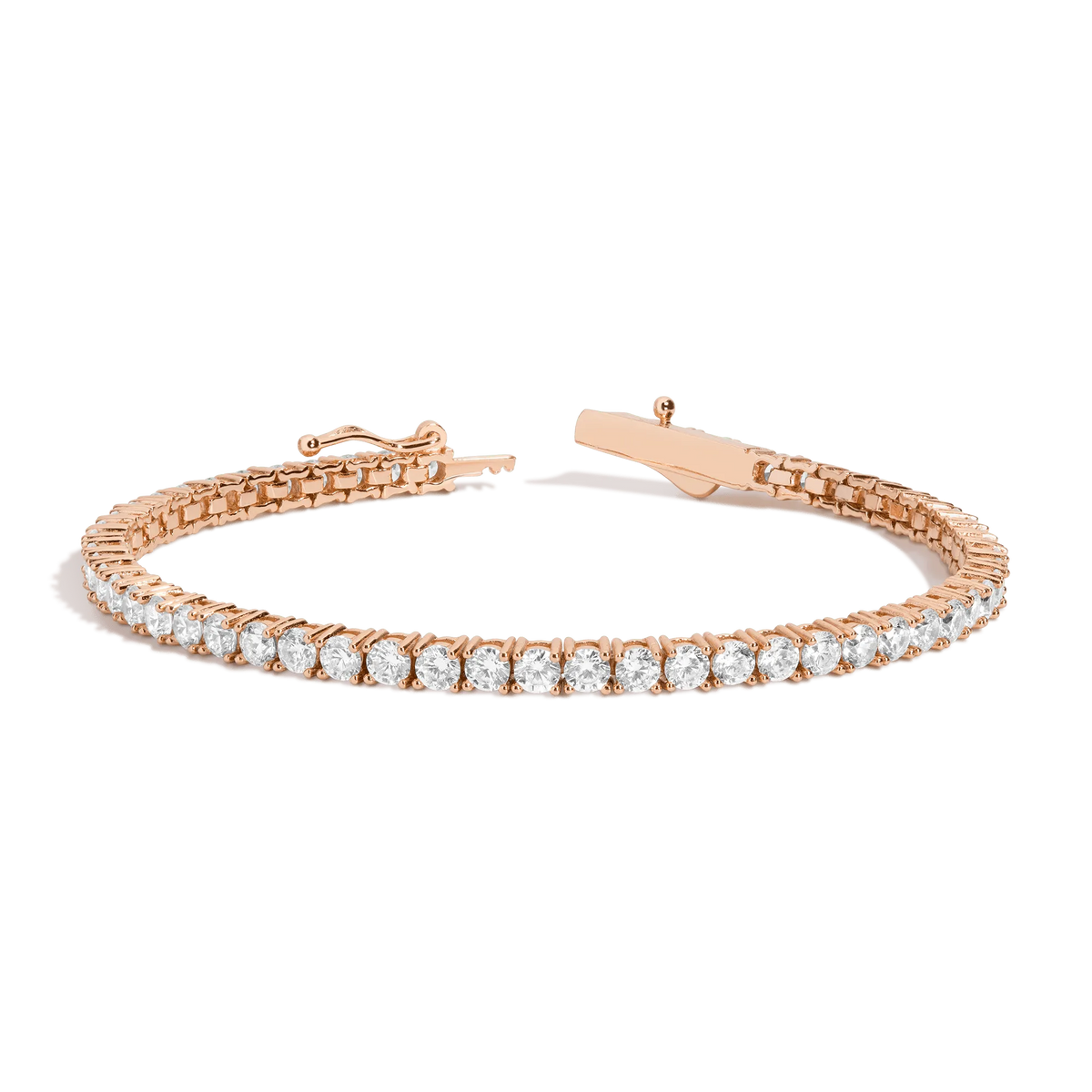 Lab Grown White Sapphire Tennis Bracelet