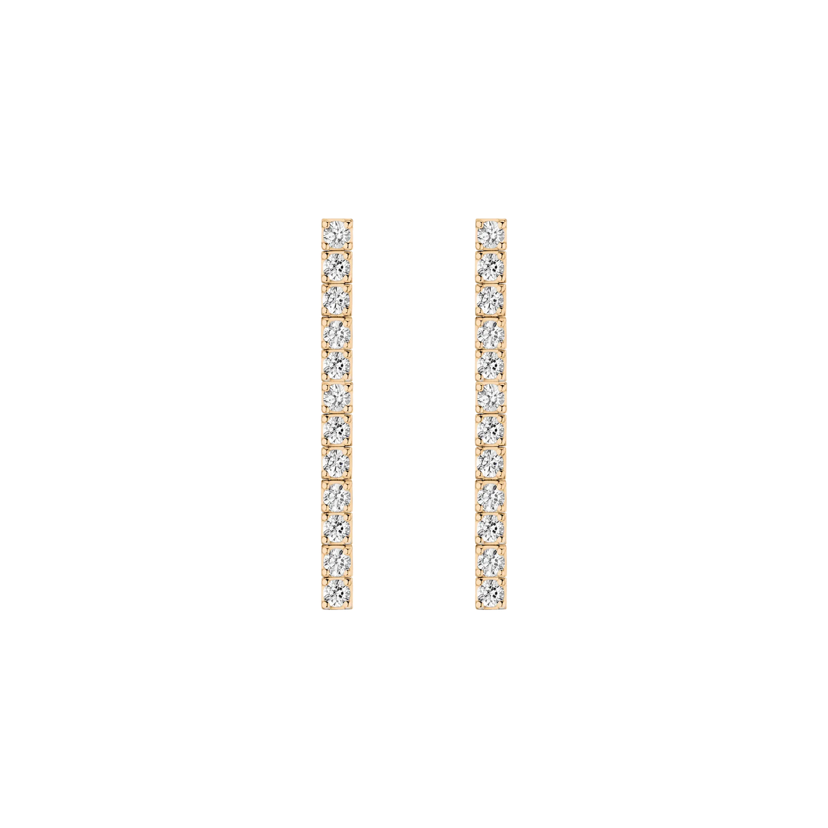 Lab Grown White Sapphire Tennis Earrings