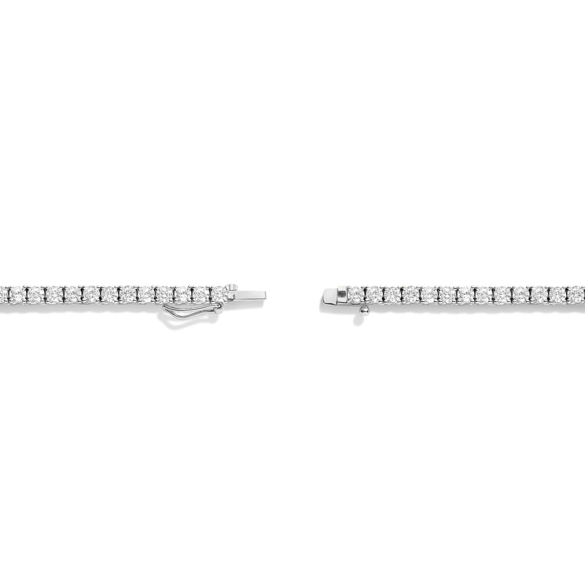 Lab Grown White Sapphire Tennis Necklace