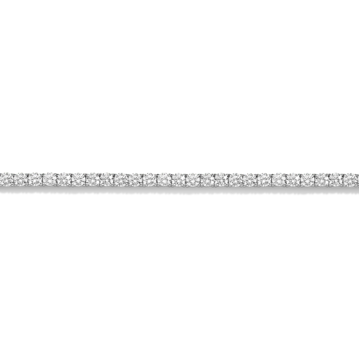 Lab Grown White Sapphire Tennis Necklace