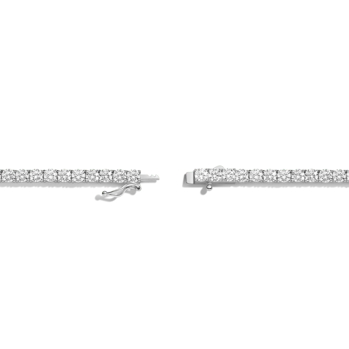 Lab Grown White Sapphire Tennis Necklace