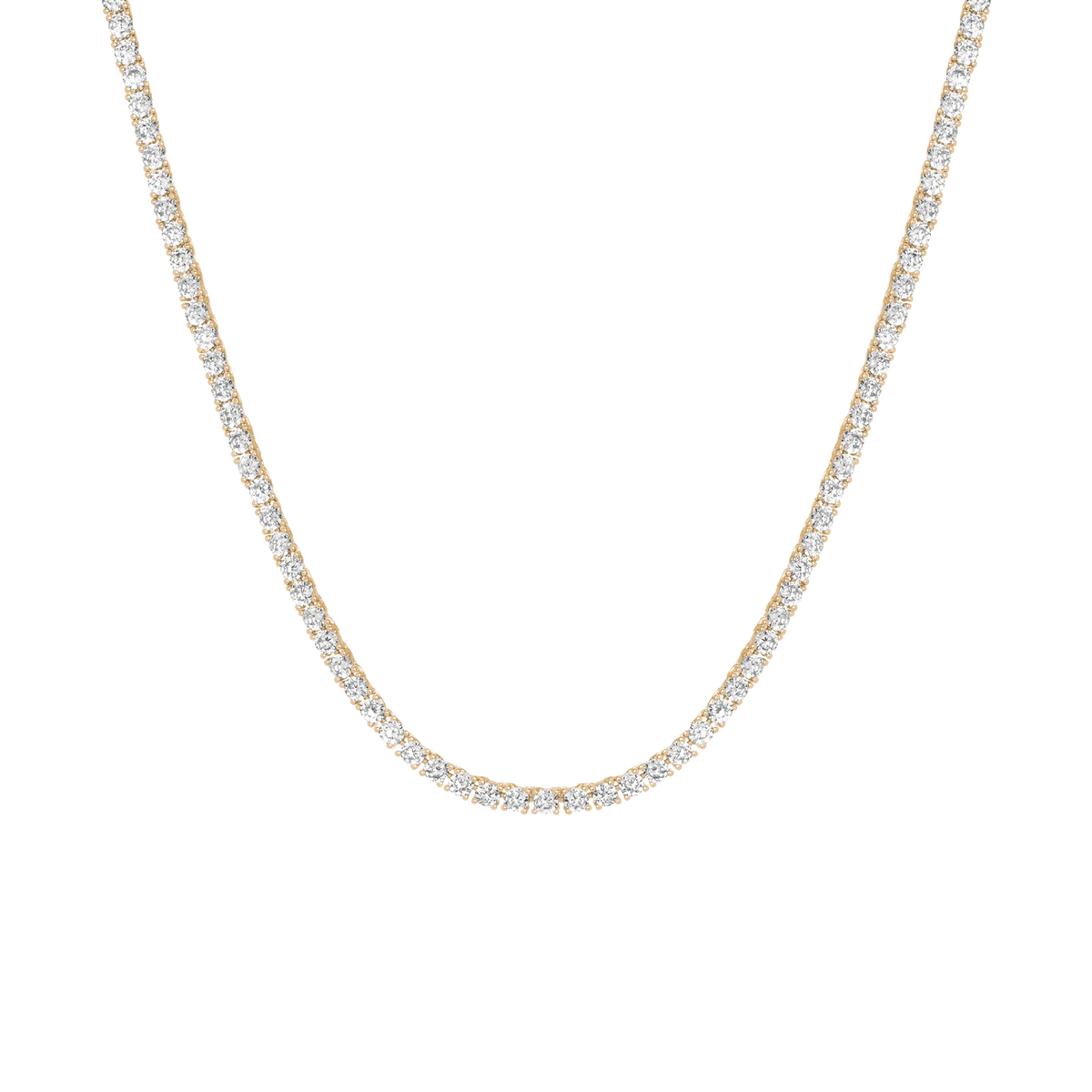 Lab Grown White Sapphire Tennis Necklace