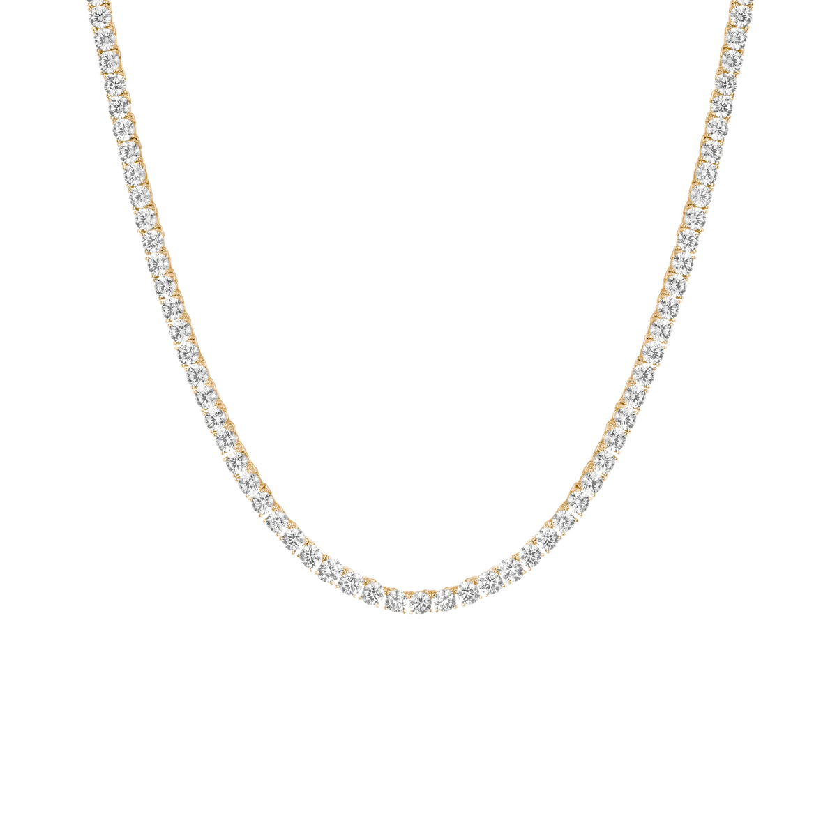 Lab Grown White Sapphire Tennis Necklace