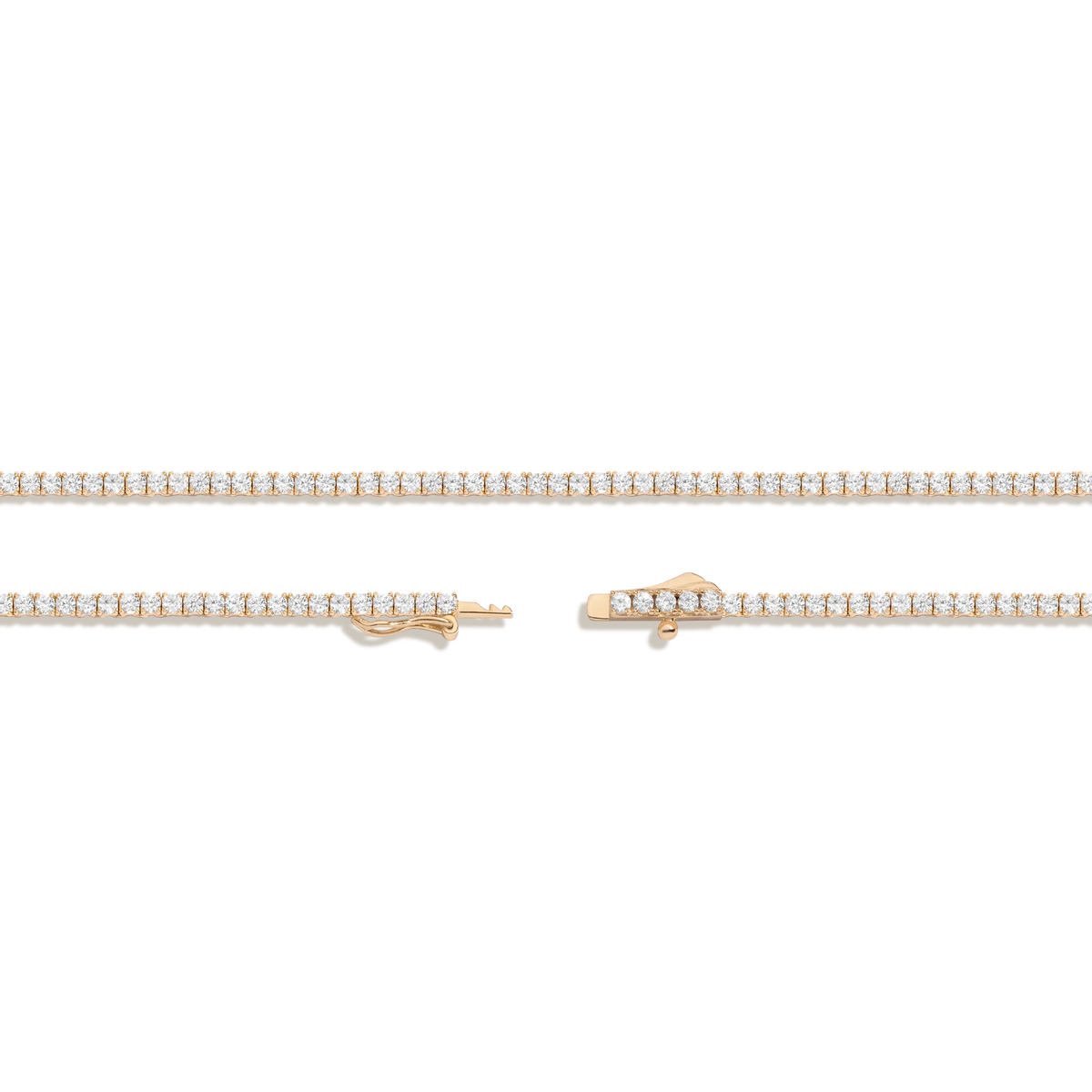 Lab Grown White Sapphire Tennis Necklace