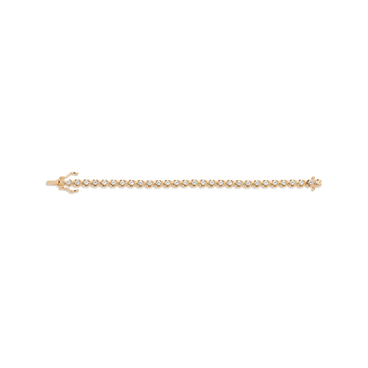Lab Grown White Sapphire X Estate Tennis Bracelet