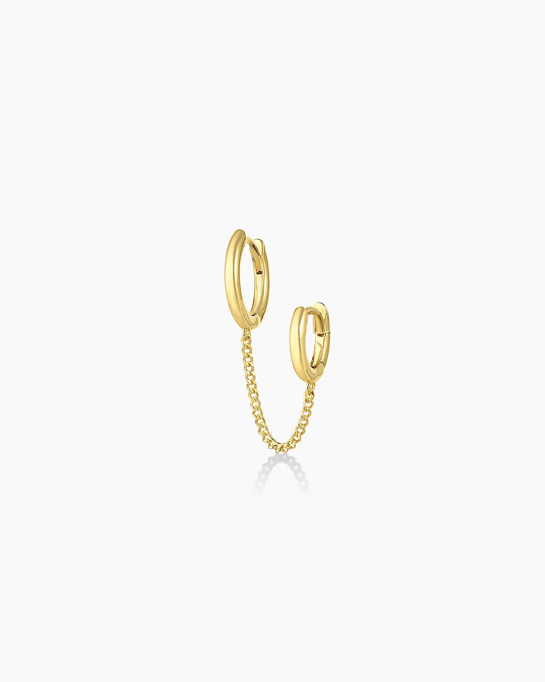 Lou Double Single Huggie in 18K Gold Plated