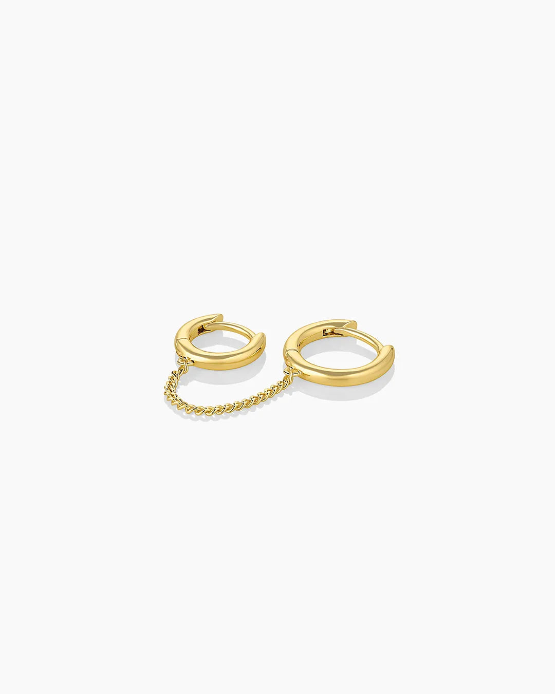 Lou Double Single Huggie in 18K Gold Plated