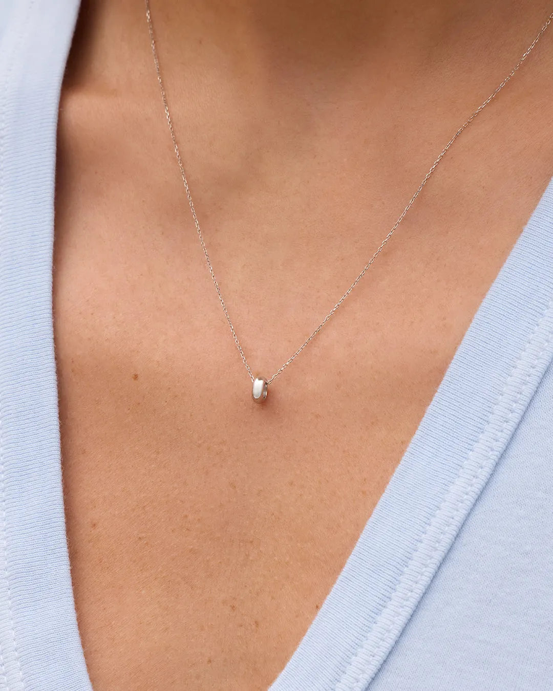 Lou Halo Charm in 14K White Gold