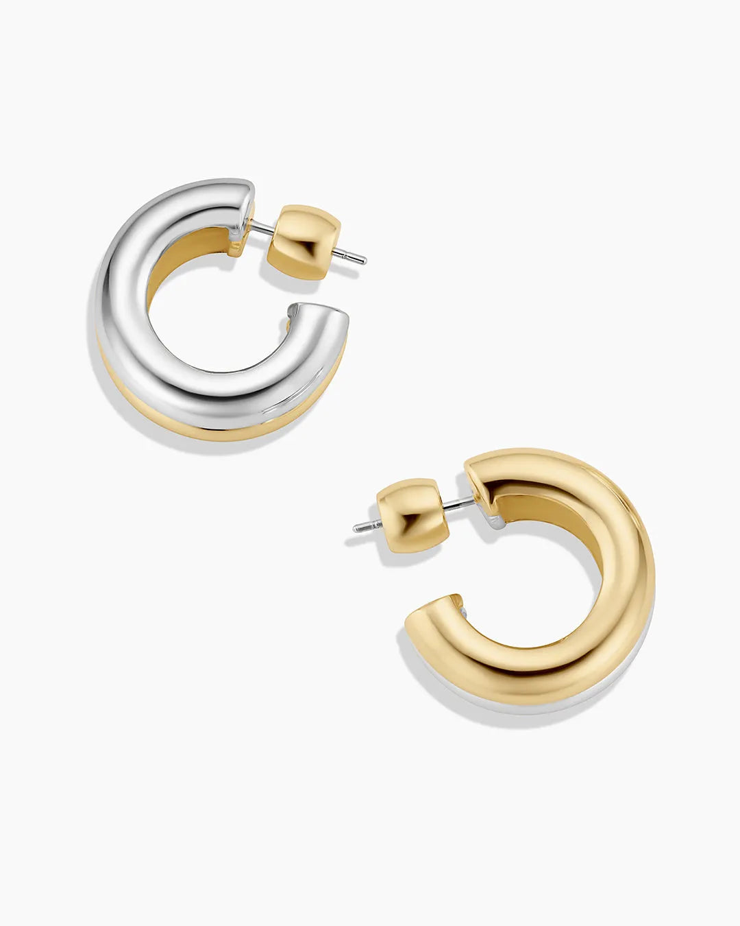 Lou Mixed Stacked Hoops in 18K Gold Plated