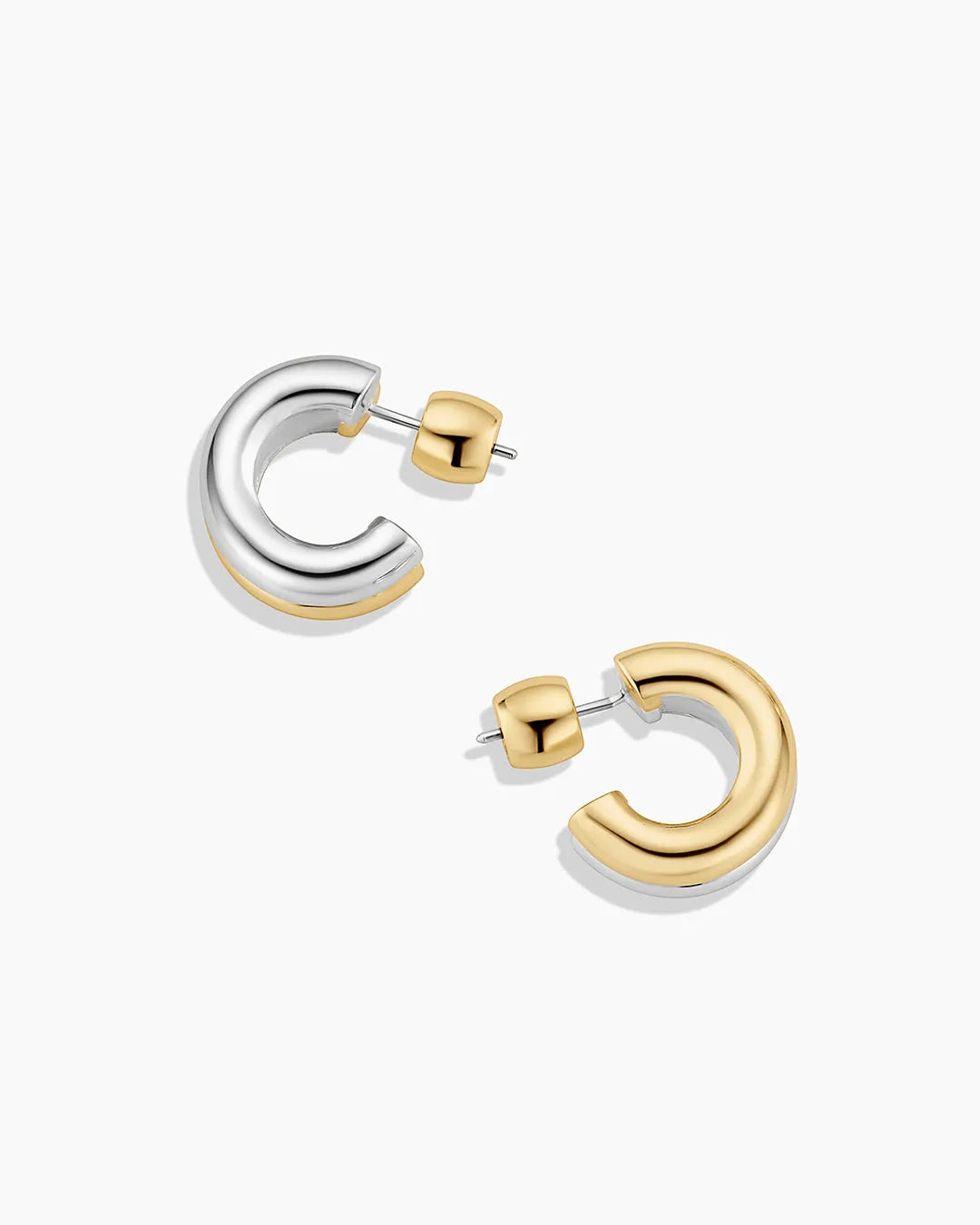 Lou Mixed Stacked Huggies in 18K Gold Plated