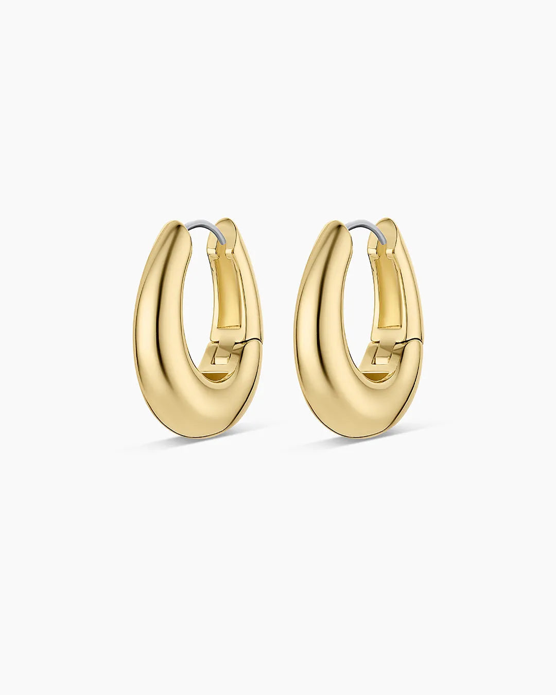 Lou Oval Hoops in 18K Gold Plated