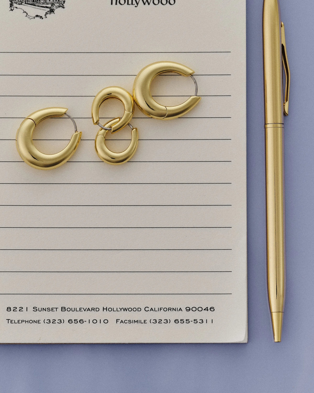 Lou Oval Huggies in 18K Gold Plated