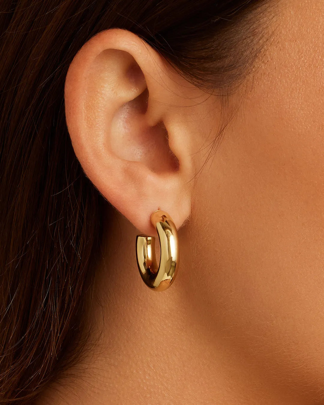 Lou Statement Small Hoops in 18K Gold Plated