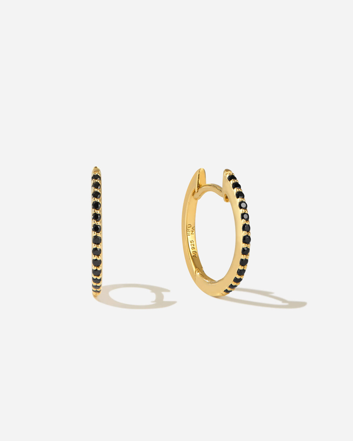 Lumière Onyx Small Hoop Earrings