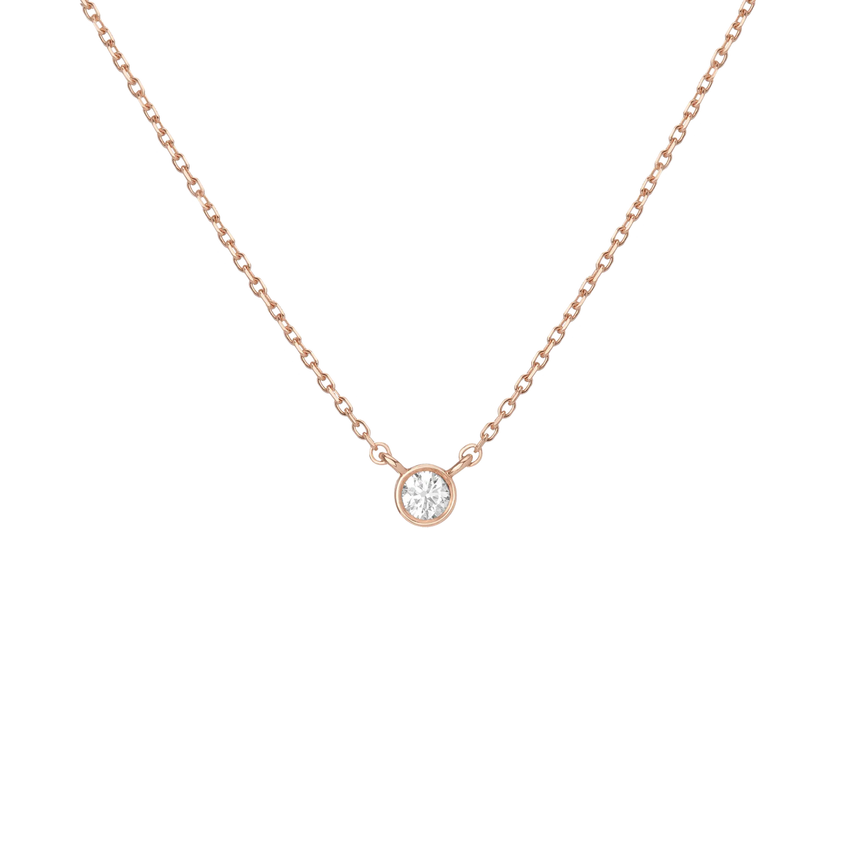 Medium Diamond Bezel Necklace
