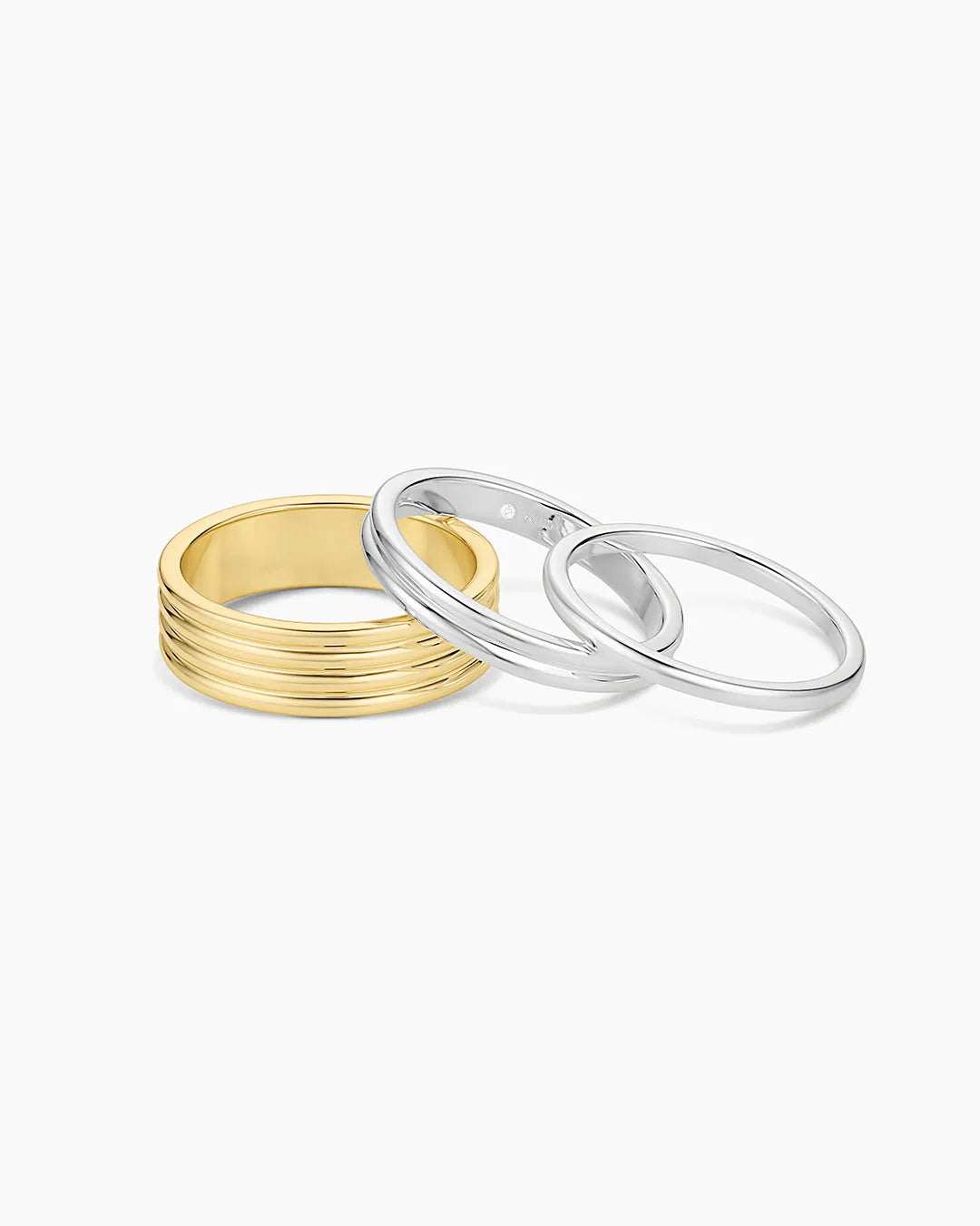 Melrose Mixed Ring Set in 18K Gold Plated