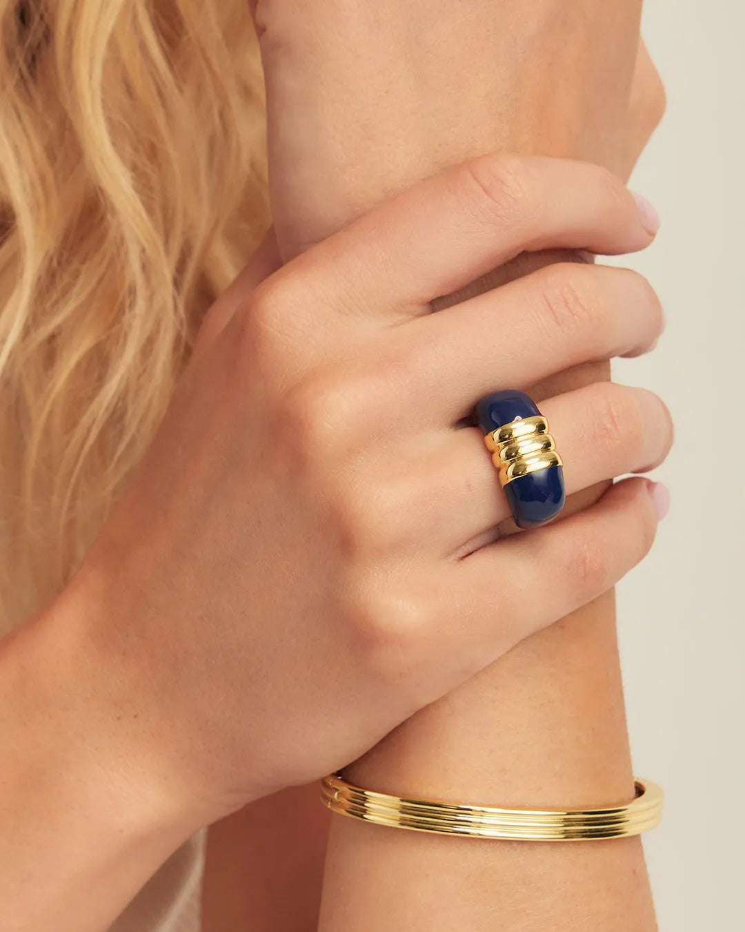 Melrose Statement Ring in 18K Gold Plated