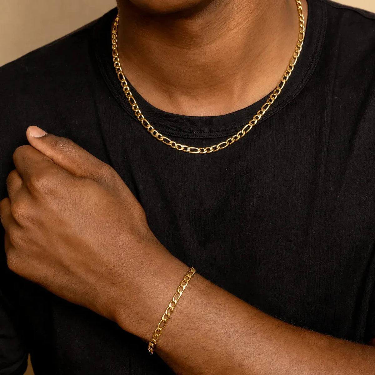Men's 0.2" Figaro Chain Necklace