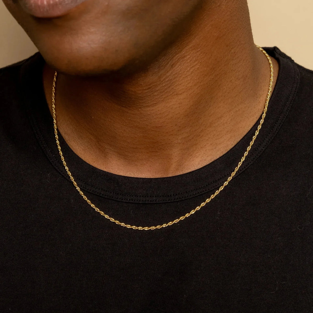 Men's 2mm Rope Chain Necklace