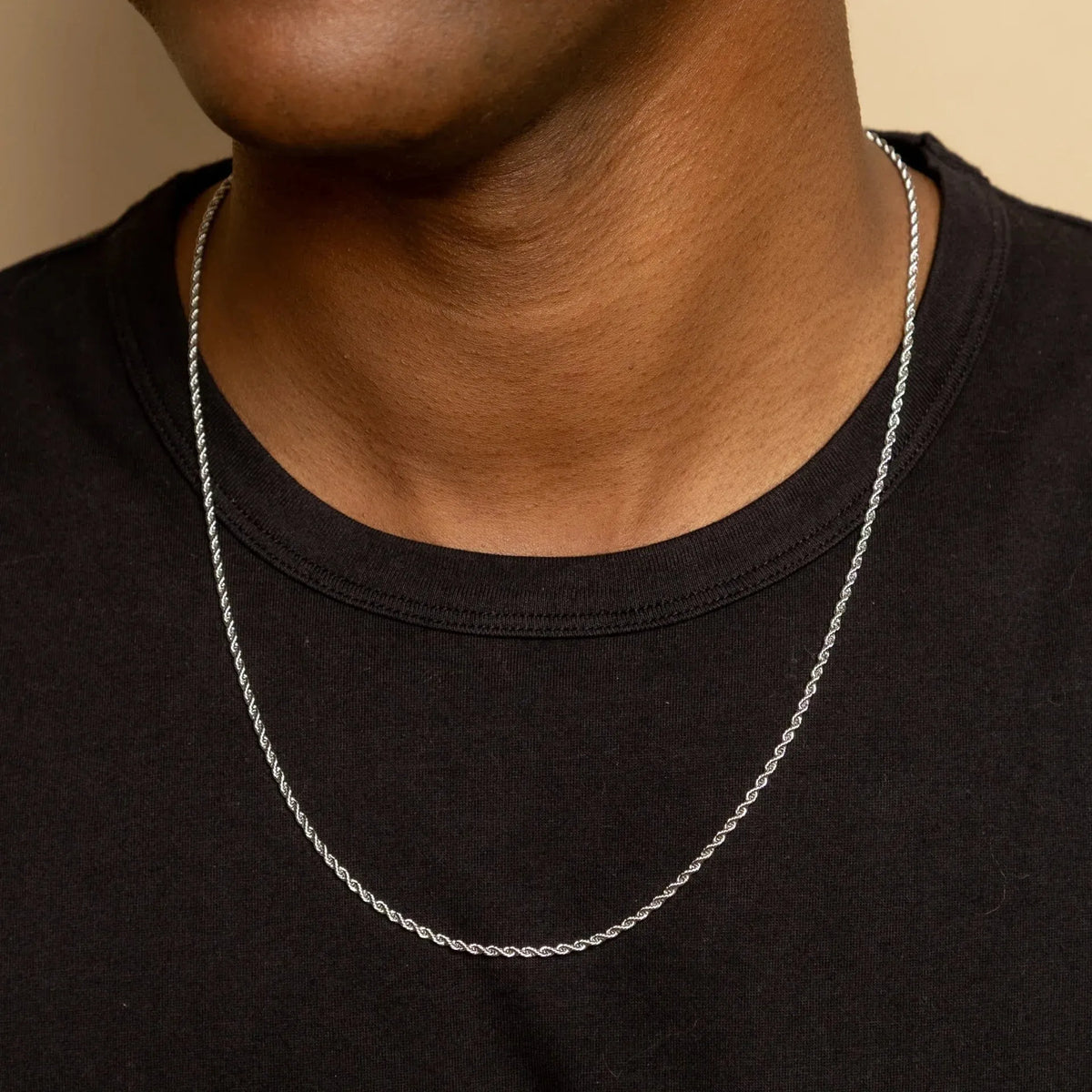 Men's 2mm Rope Chain Necklace