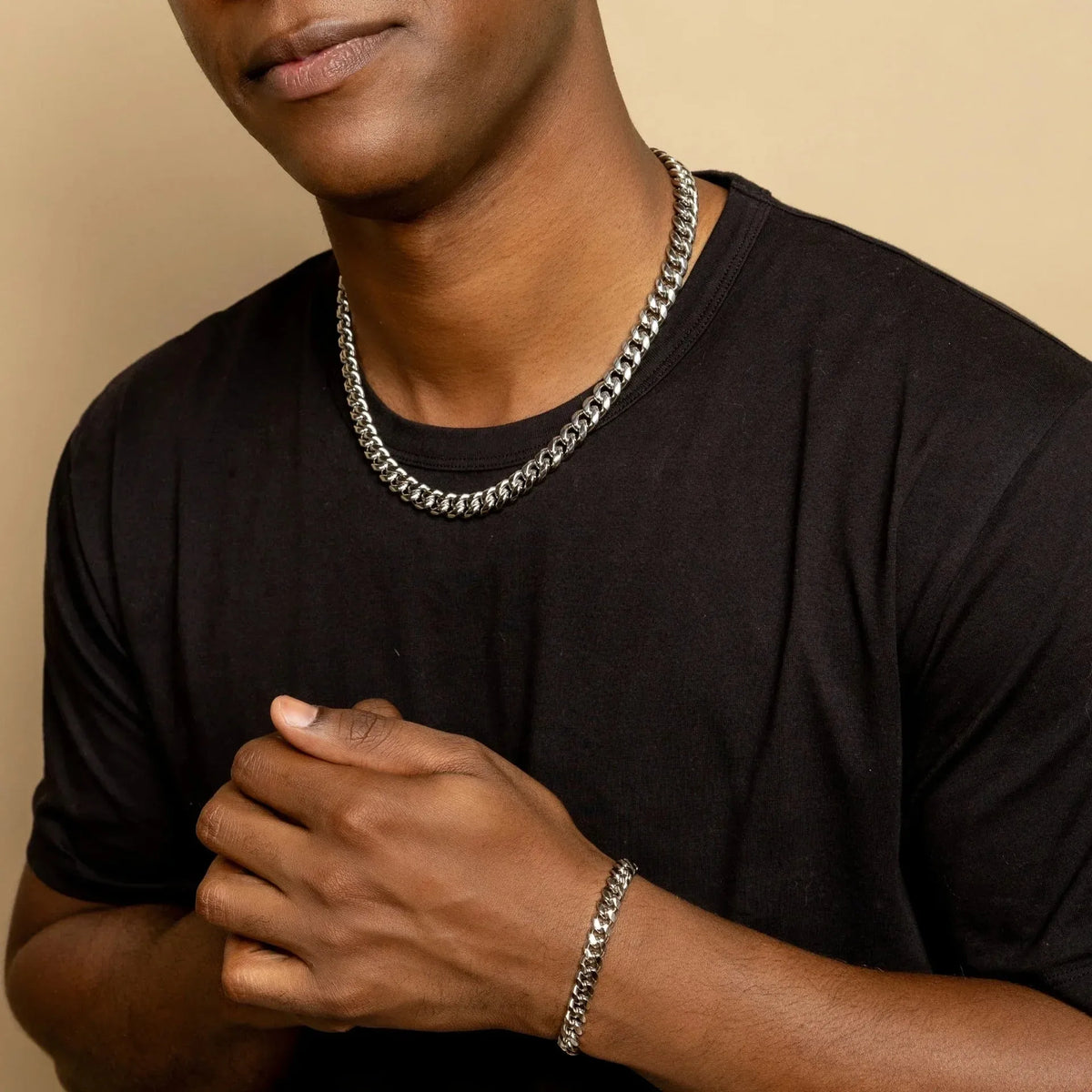 Men's Miami Cuban Link Chain Necklace 0.31 in