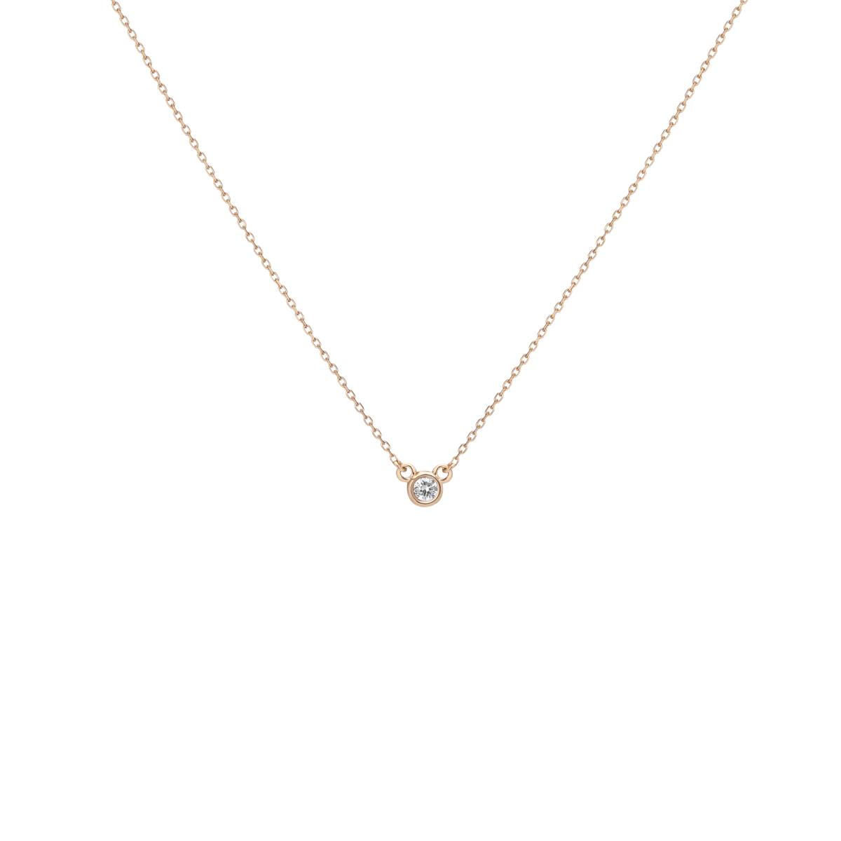 Mini Diamond Bezel Necklace
