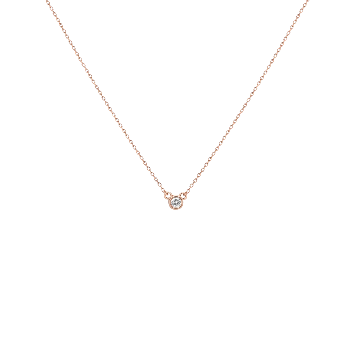 Mini Diamond Bezel Necklace