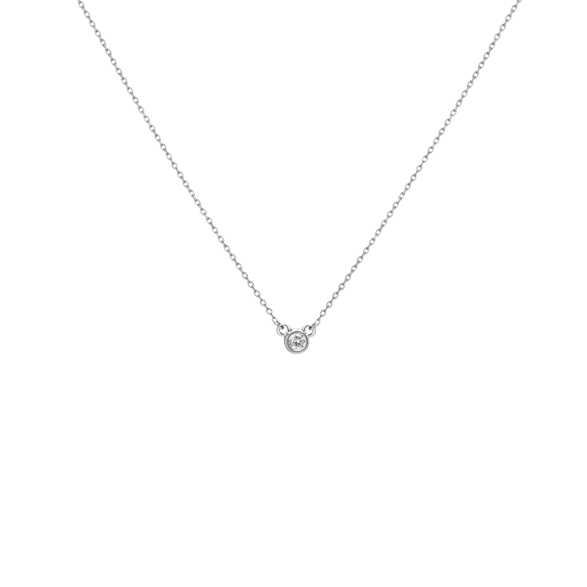 Mini Diamond Bezel Necklace