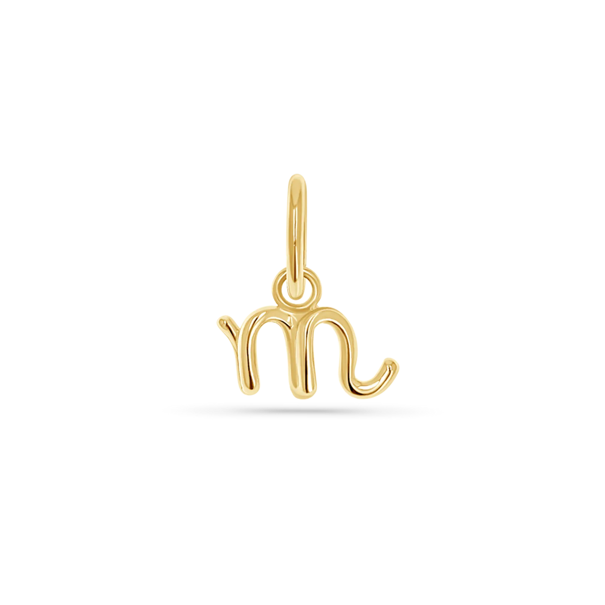 Mini Letter Charm in 14K Gold