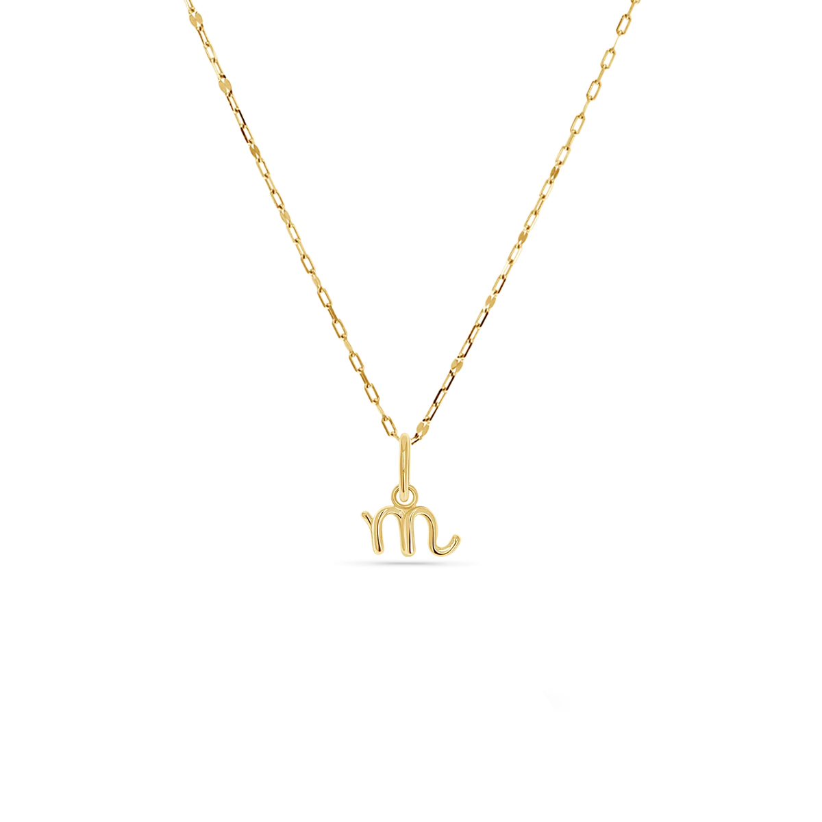 Mini Letter Charm in 14K Gold