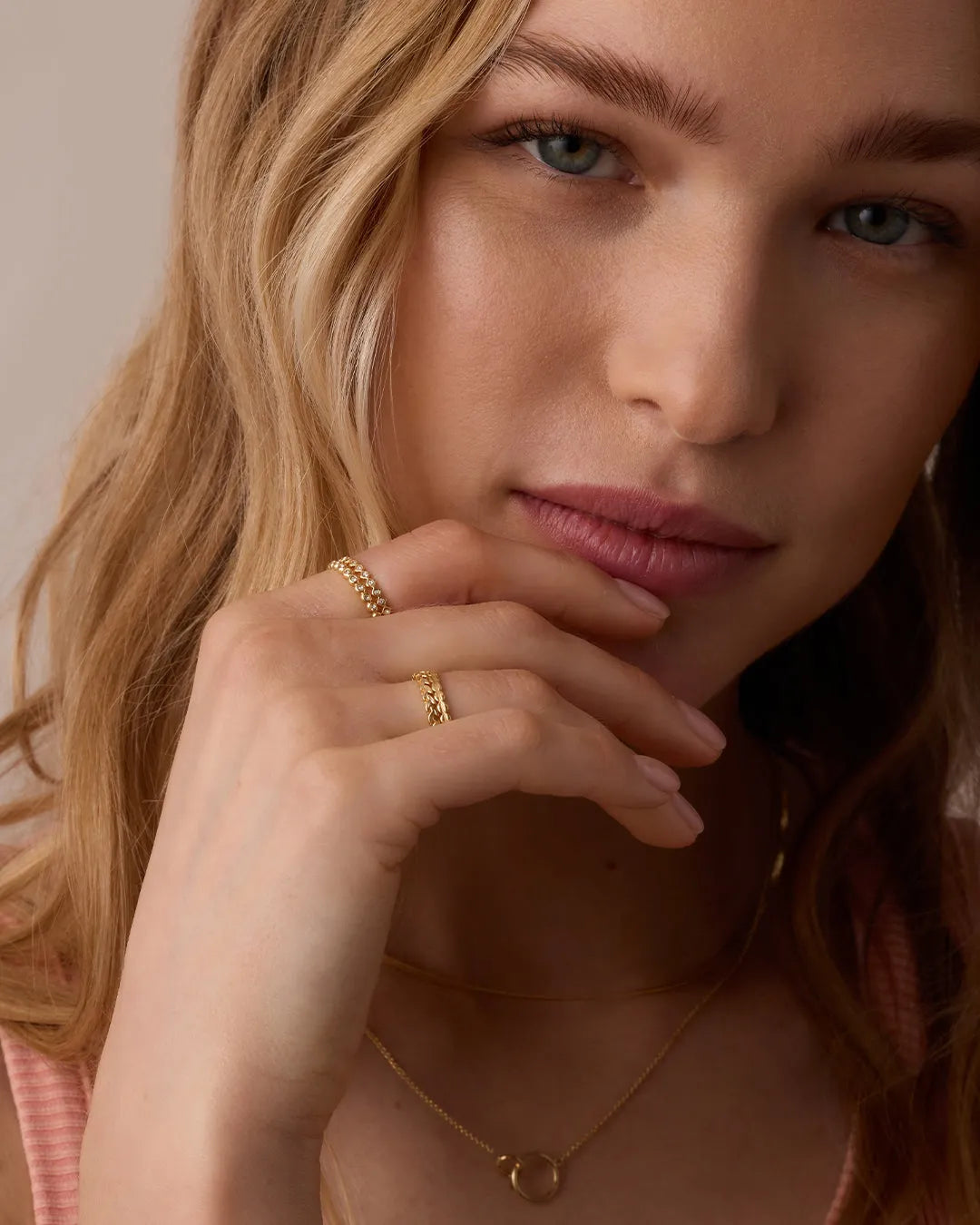 Mini Stackable Ring Set in 18K Gold Plated
