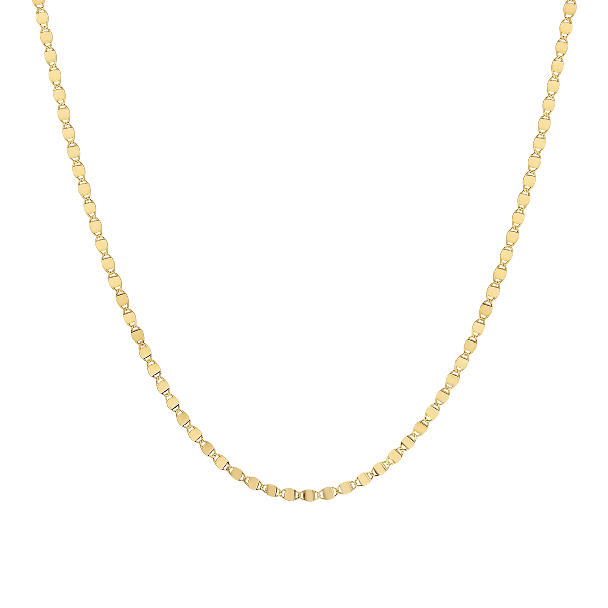 Mirror Chain Necklace in 14K Gold